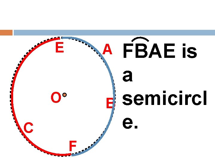 E A O B C F FBAE is a semicircl e. 