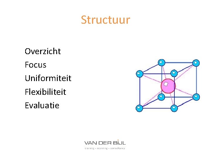 Structuur Overzicht Focus Uniformiteit Flexibiliteit Evaluatie 