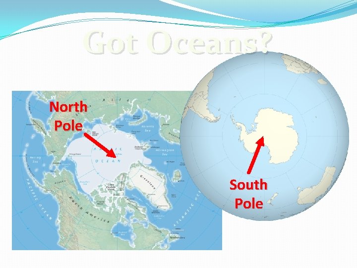 Got Oceans? North Pole South Pole 