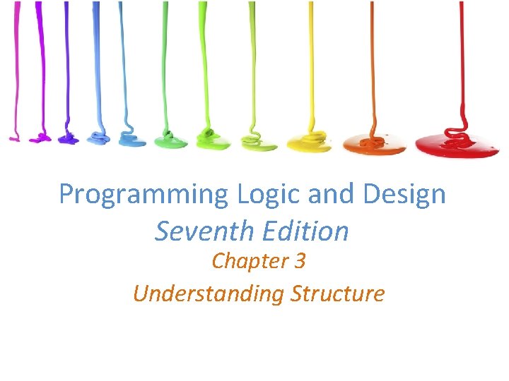 Programming Logic and Design Seventh Edition Chapter 3 Understanding Structure 