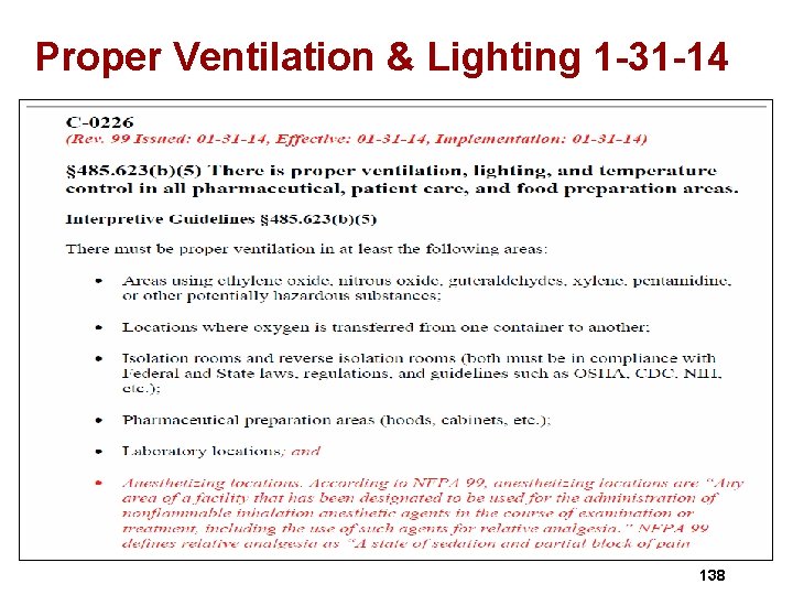 Proper Ventilation & Lighting 1 -31 -14 138 