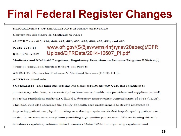 Final Federal Register Changes www. ofr. gov/(S(5 jsvvwmsi 4 nfjrynav 20 ebeq))/OFR Upload/OFRData/2014 -10687_PI.