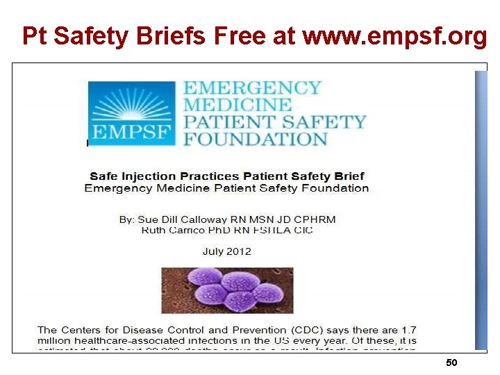 Pt Safety Briefs Free at www. empsf. org 50 