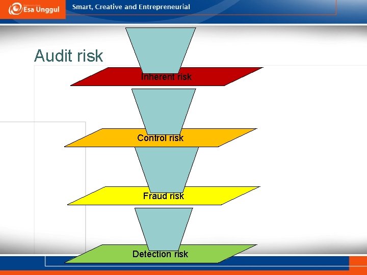 Audit risk Inherent risk Control risk Fraud risk Detection risk 