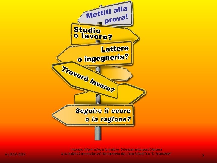 a. s. 2018 -2019 Incontro informativo e formativo Orientamento post Diploma a cura della