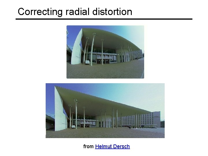 Correcting radial distortion from Helmut Dersch 