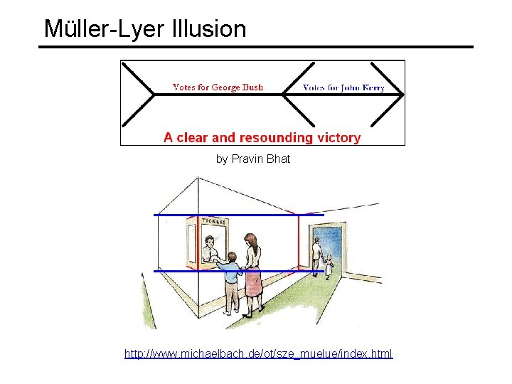 Müller-Lyer Illusion by Pravin Bhat http: //www. michaelbach. de/ot/sze_muelue/index. html 