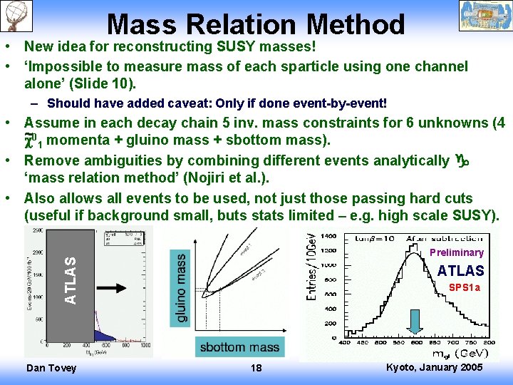 Mass Relation Method • New idea for reconstructing SUSY masses! • ‘Impossible to measure