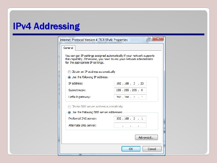 IPv 4 Addressing 