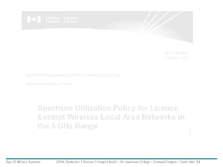 Sep-03 ©Cisco Systems CCNA Semester 1 Version 3 Comp 11 Mod 2 – St.