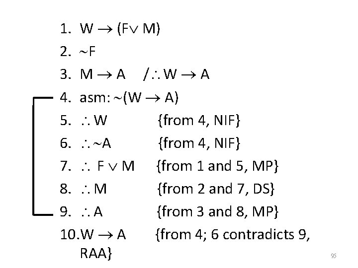 1. W (F M) 2. F 3. M A / W A 4. asm: