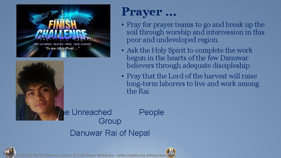 Prayer … • Pray for prayer teams to go and break up the soil