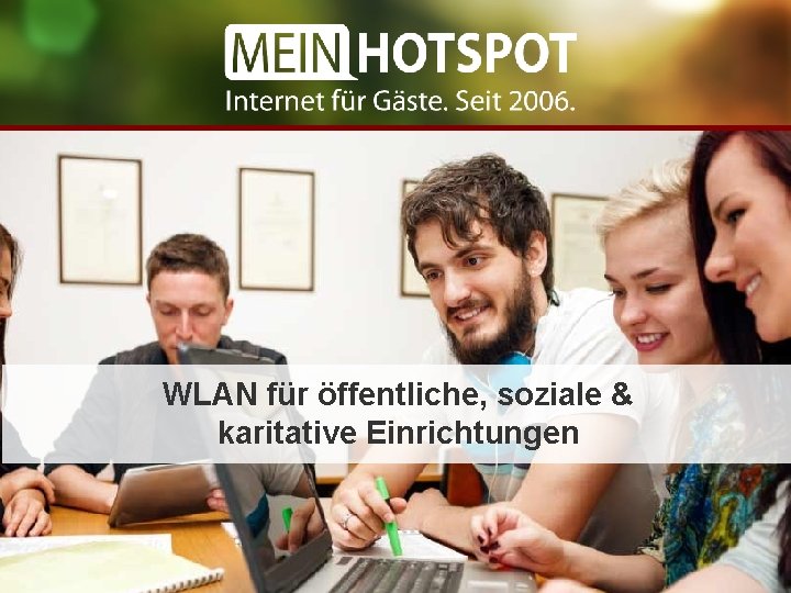WLAN für öffentliche, soziale & karitative Einrichtungen 