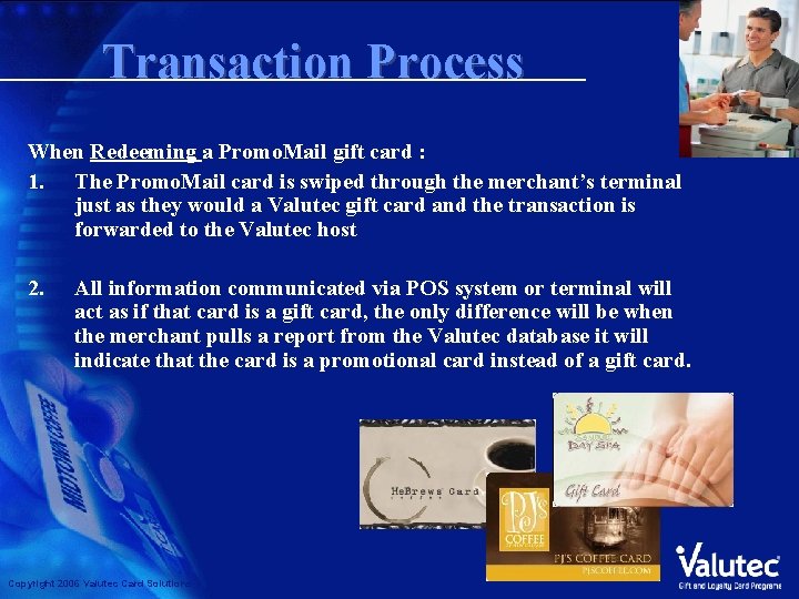 Transaction Process When Redeeming a Promo. Mail gift card : 1. The Promo. Mail