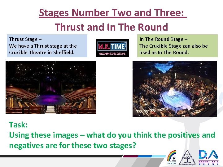 Stages Number Two and Three: Thrust and In The Round Thrust Stage – We Stages Number Two and Three: Thrust and In The Round Thrust Stage – We