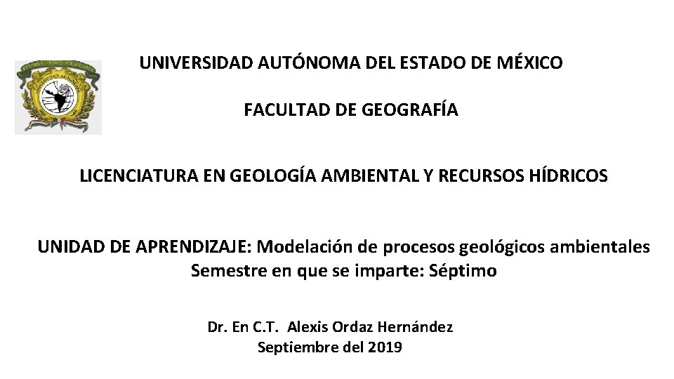 Licenciatura En Geología Ambiental Y Recursos Hídricos