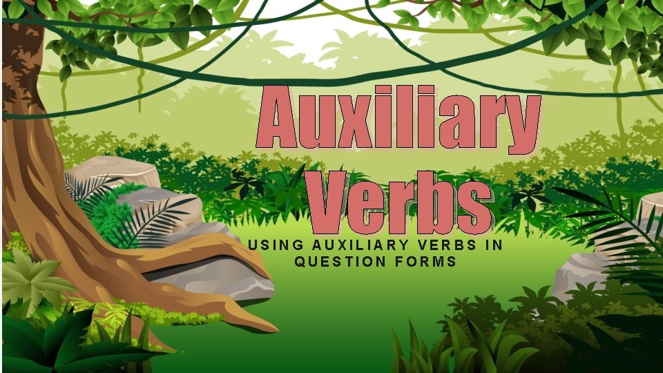 Auxiliary Verbs USING AUXILIARY VERBS IN QUESTION FORMS 