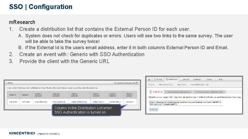 SSO | Configuration m. Research 1. Create a distribution list that contains the External