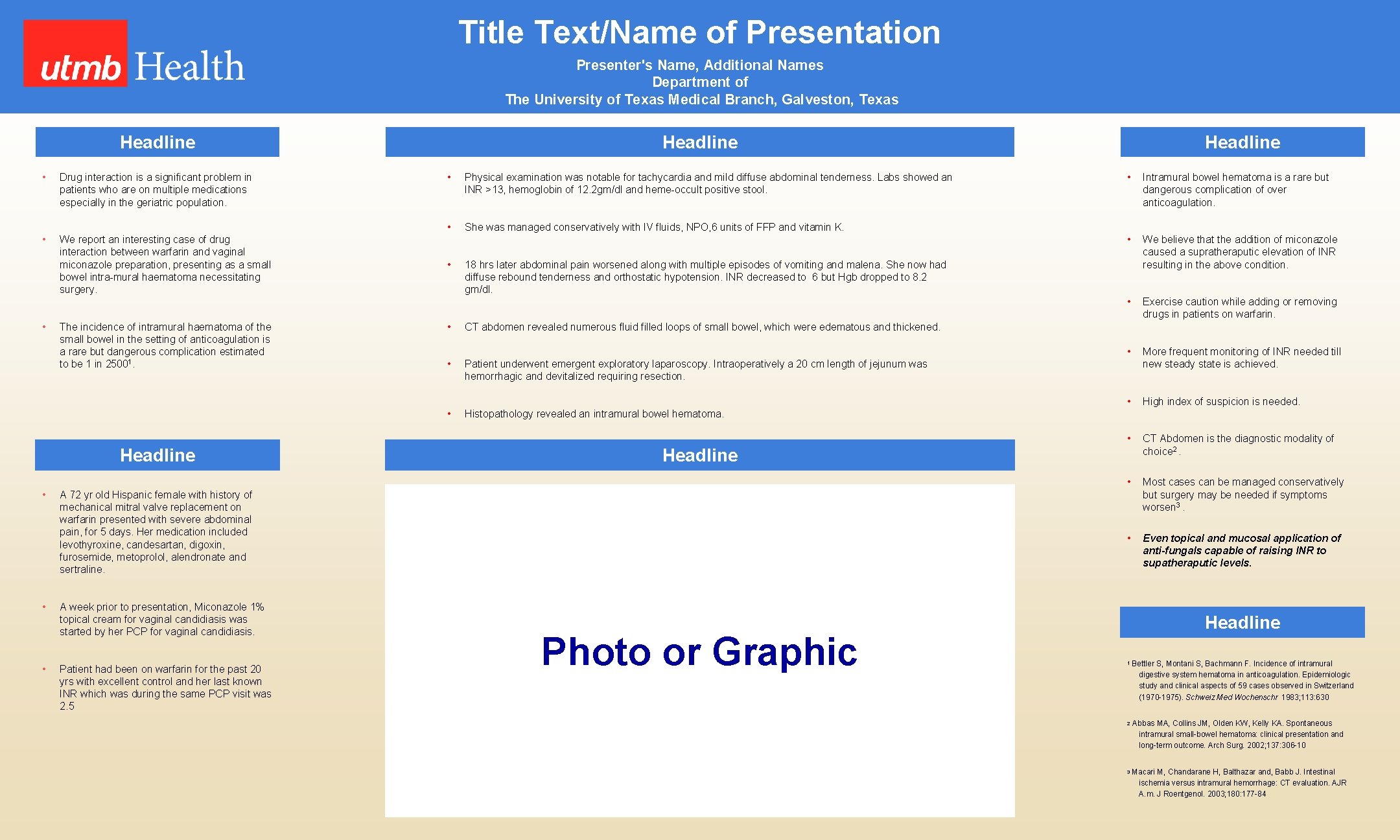 Title Text/Name of Presentation Presenter's Name, Additional Names Department of The University of Texas