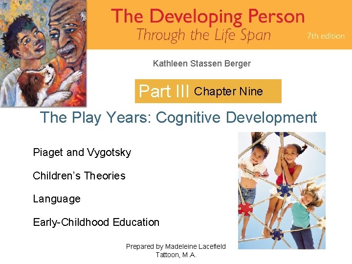 Kathleen Stassen Berger Part III Chapter Nine The Play Years: Cognitive Development Piaget and