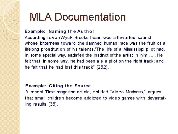 MLA Documentation 