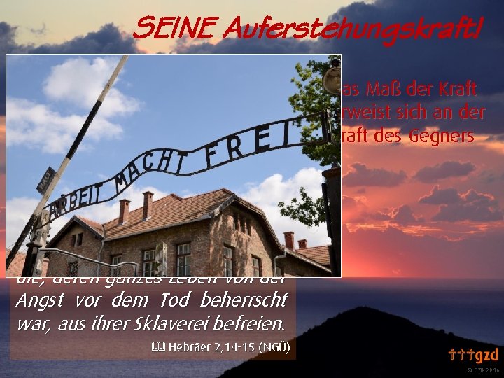 SEINE Auferstehungskraft! Weil nun aber alle diese Kinder F Das Maß der Kraft erweist SEINE Auferstehungskraft! Weil nun aber alle diese Kinder F Das Maß der Kraft erweist
