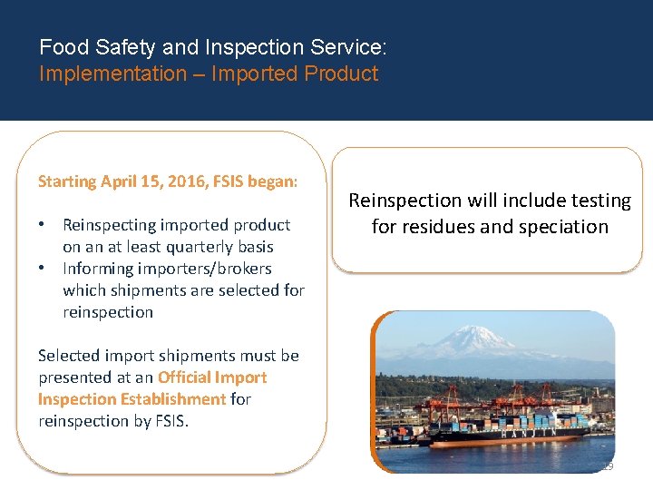 Food Safety and Inspection Service: Implementation – Imported Product Starting April 15, 2016, FSIS