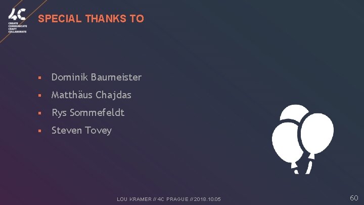 SPECIAL THANKS TO § Dominik Baumeister § Matthäus Chajdas § Rys Sommefeldt § Steven