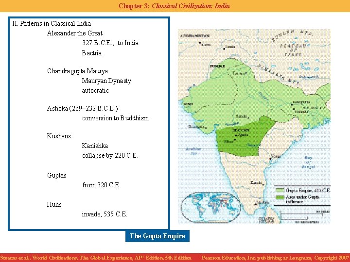 Chapter 3: Classical Civilization: India II. Patterns in Classical India Alexander the Great 327
