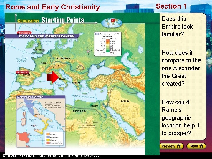 Rome and Early Christianity Section 1 Does this Empire look familiar? How does it