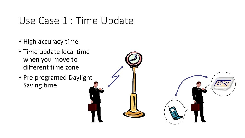 Use Case 1 : Time Update • High accuracy time • Time update local