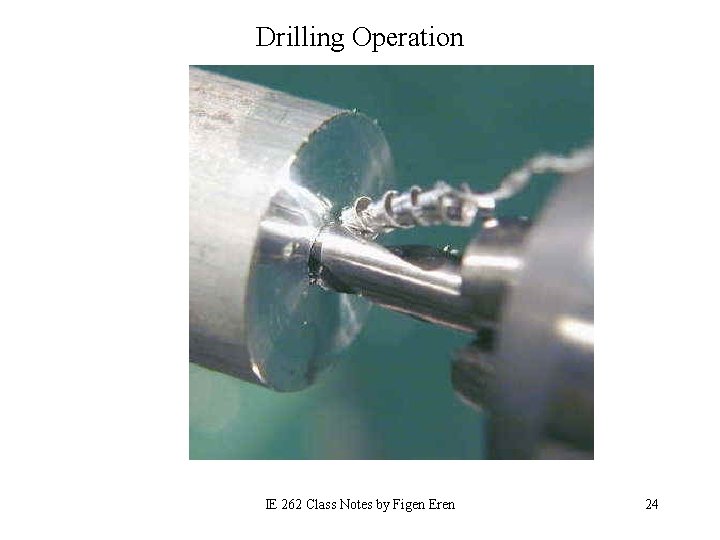 Drilling Operation IE 262 Class Notes by Figen Eren 24 