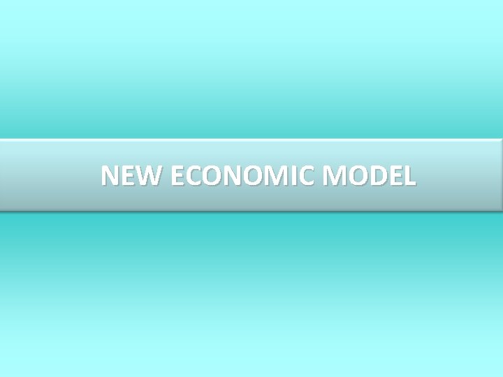 NEW ECONOMIC MODEL 