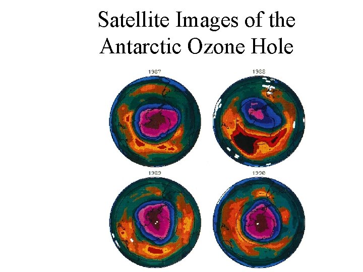 Satellite Images of the Antarctic Ozone Hole 