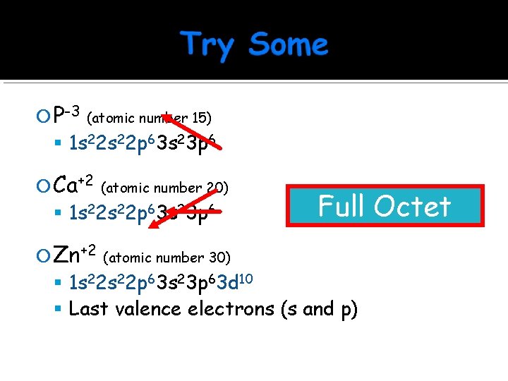  P-3 (atomic number 15) 1 s 22 p 63 s 23 p 6