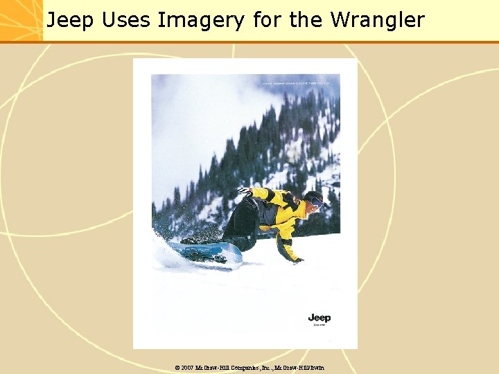 Jeep Uses Imagery for the Wrangler © 2007 Mc. Graw-Hill Companies, Inc. , Mc.