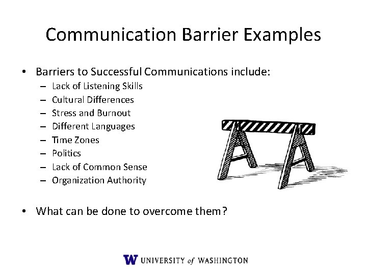 Communication Barrier Examples • Barriers to Successful Communications include: – – – – Lack Communication Barrier Examples • Barriers to Successful Communications include: – – – – Lack