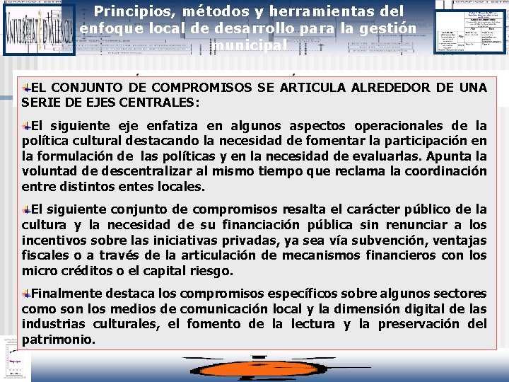 Principios, métodos y herramientas del enfoque local de desarrollo para la gestión municipal V.