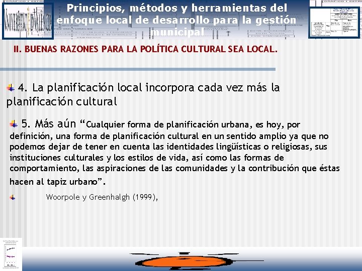 Principios, métodos y herramientas del enfoque local de desarrollo para la gestión municipal II.