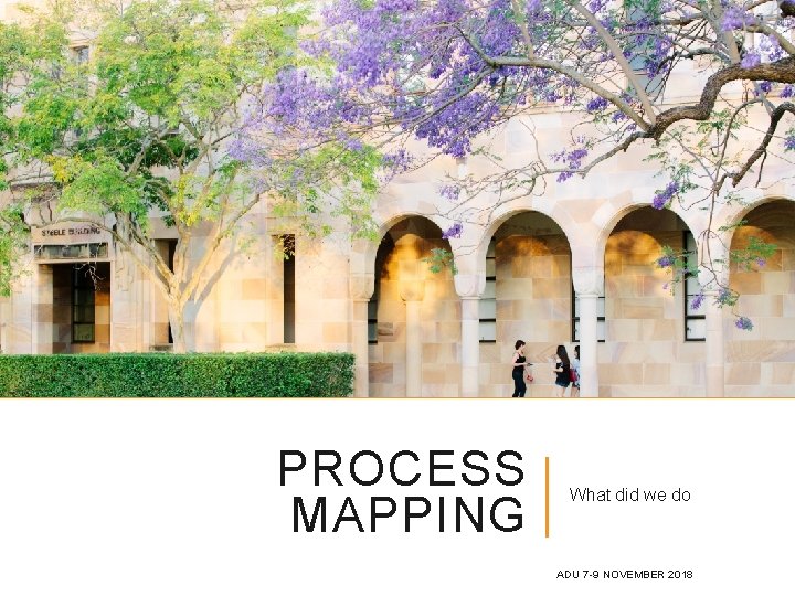 PROCESS MAPPING What did we do ADU 7 -9 NOVEMBER 2018 