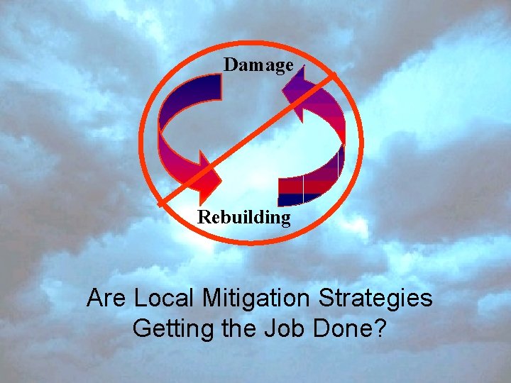 Damage Rebuilding Are Local Mitigation Strategies Getting the Job Done? 