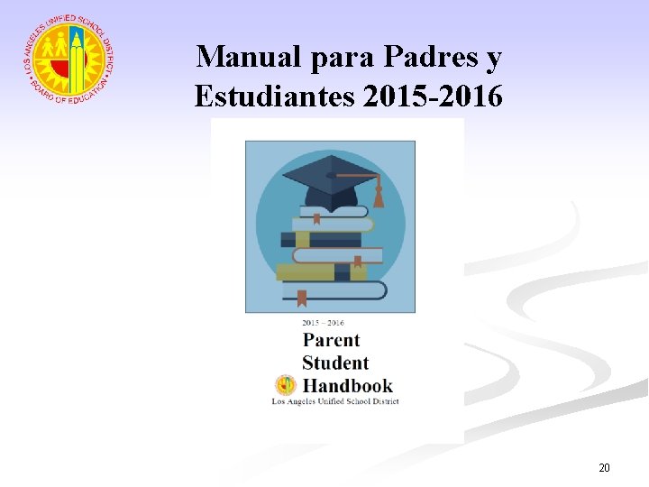 Manual para Padres y Estudiantes 2015 -2016 20 