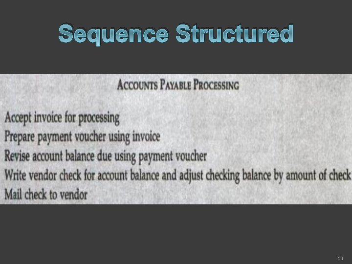 Sequence Structured 51 