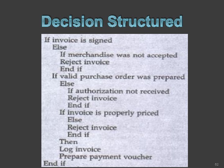 Decision Structured 52 