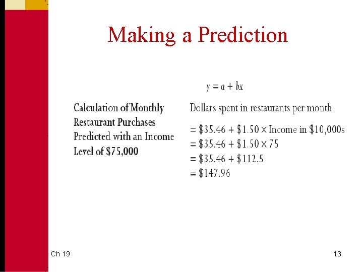 Making a Prediction Ch 19 13 