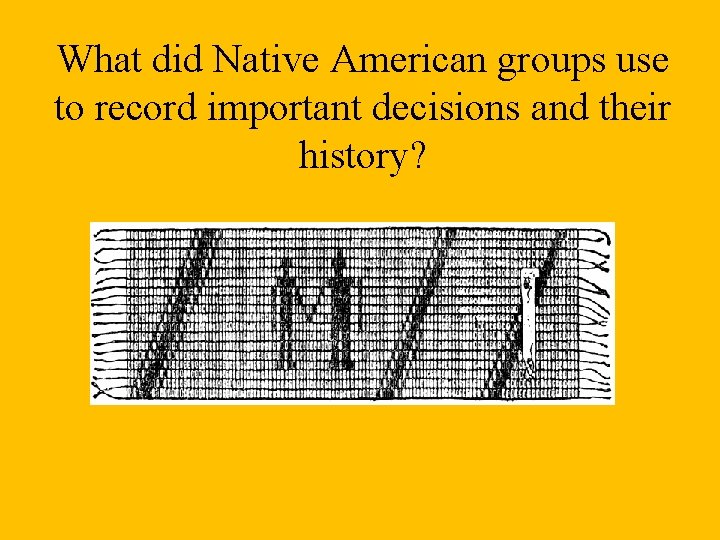 What did Native American groups use to record important decisions and their history? 