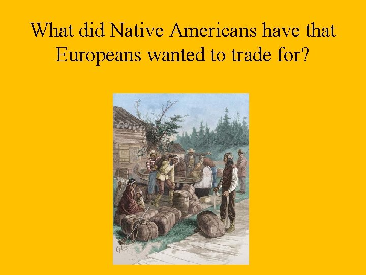 What did Native Americans have that Europeans wanted to trade for? 