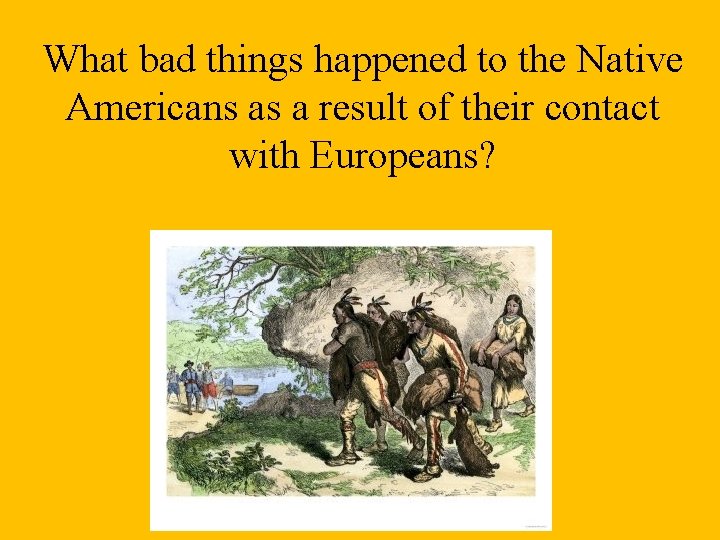 What bad things happened to the Native Americans as a result of their contact