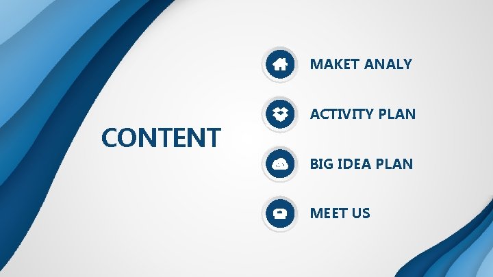 MAKET ANALY CONTENT ACTIVITY PLAN BIG IDEA PLAN MEET US 