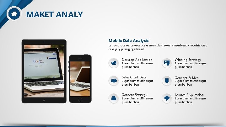 MAKET ANALY Mobile Data Analysis Lemon drops oat cake sugar plum sweet gingerbread chocolate